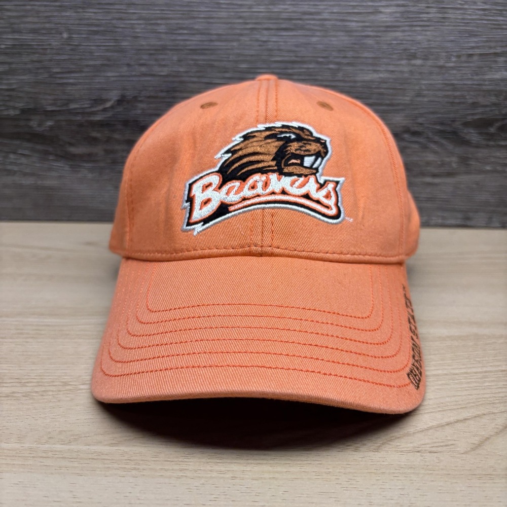 Oregon State Beavers Hat Cap Strap Back Mens Orange NCAA Football College